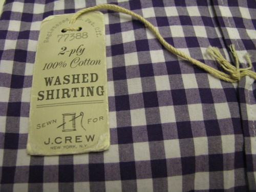 Neu mit Etikett J. Crew SECRET WASH HEMD FÜR HERREN IN MEDIUM GINGHAM kräftiges Lila GR. XSmall - Bild 6 von 11