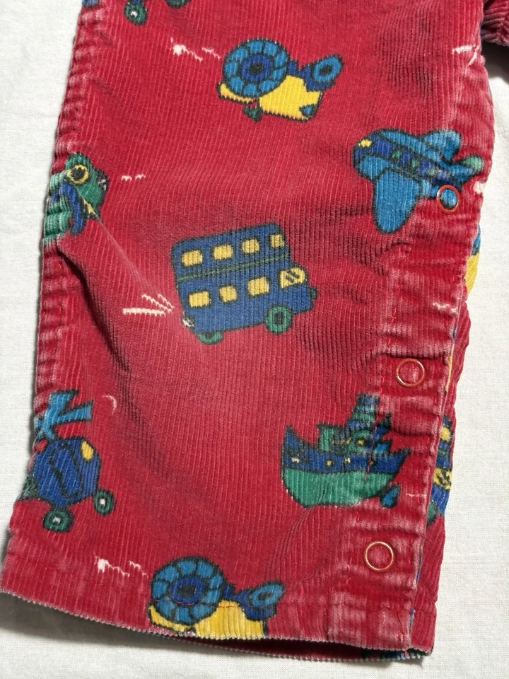 Vintage OshKosh B’Gosh Vesbak Overalls Corduroy Baby 2T USA Made Tractor - Image 3 of 4