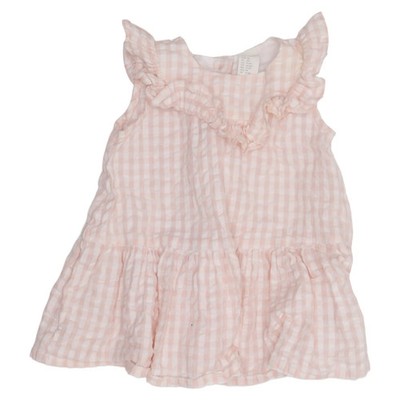 H&M, Kleid, Größe: 68, Pink/Weiß, Baumwolle, Streifen, Mädchen #RTZ