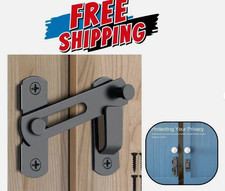180° Flip Slide Latch Buckle Door Lock, Stainless Steel Security Bolt Lock