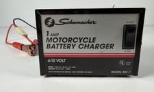 Schumacher Mc-1 612v 1.amp Battery Charger Manual Motorcycle Working Tested Schumacher Mc-1 612v 1.amp Battery Charger Manual Motorcycle Working Tested