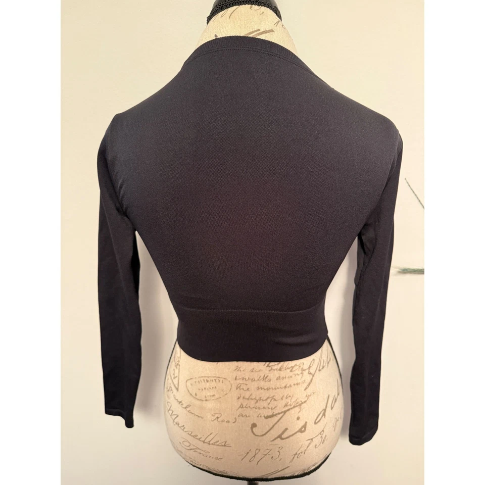 Top OFFLINE by Aerie Sin Costuras Recortado Manga Larga XS Negro Atlético Foto 3 de 4