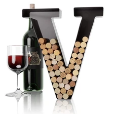 Wine Letter Cork Holder Art Wall Décor ~ Metal Letter Wine Cork Holder Monogr...