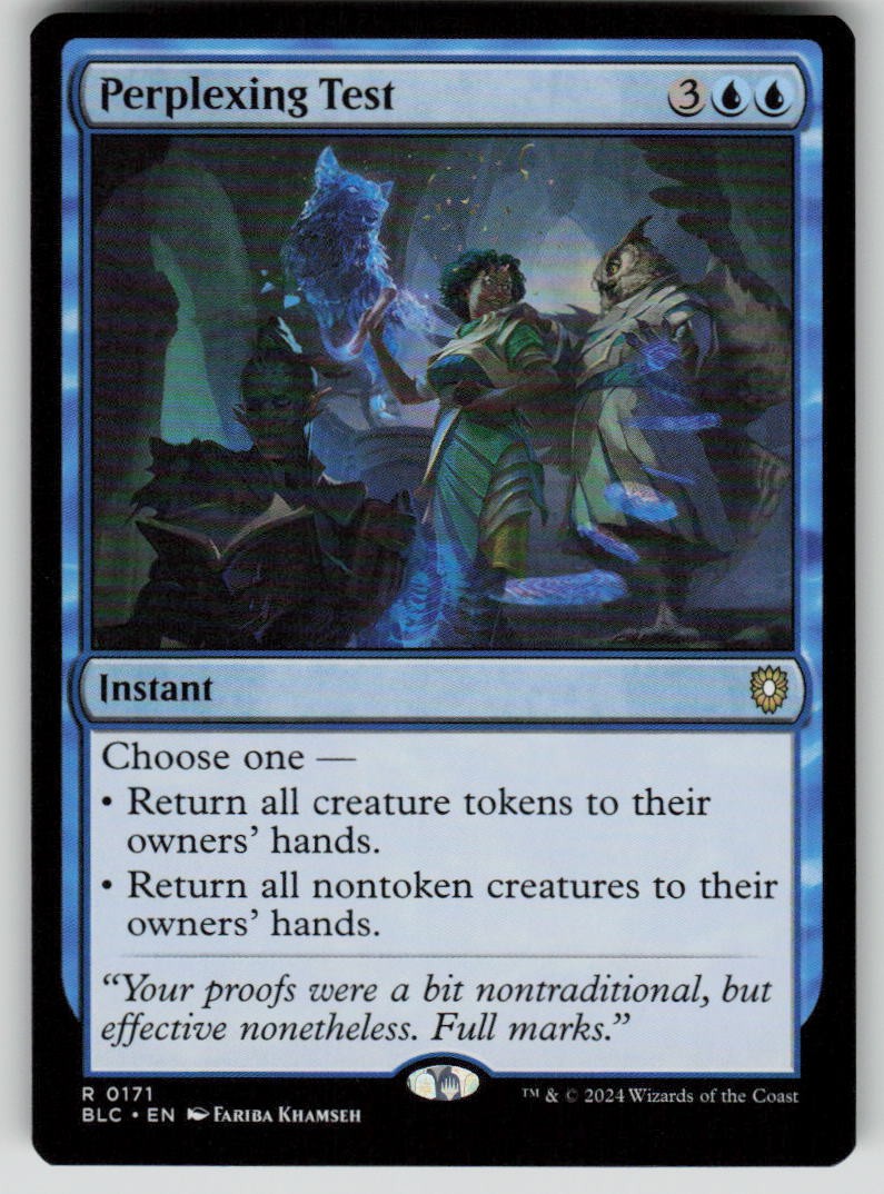 Perplexing Test Rare Commander: Bloomburrow 171 MTG Near Mint