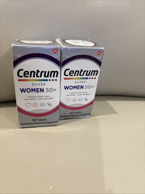 2 Pack CENTRUM Silver Women+ 50 Multivitamin Tablets Exp 05/26