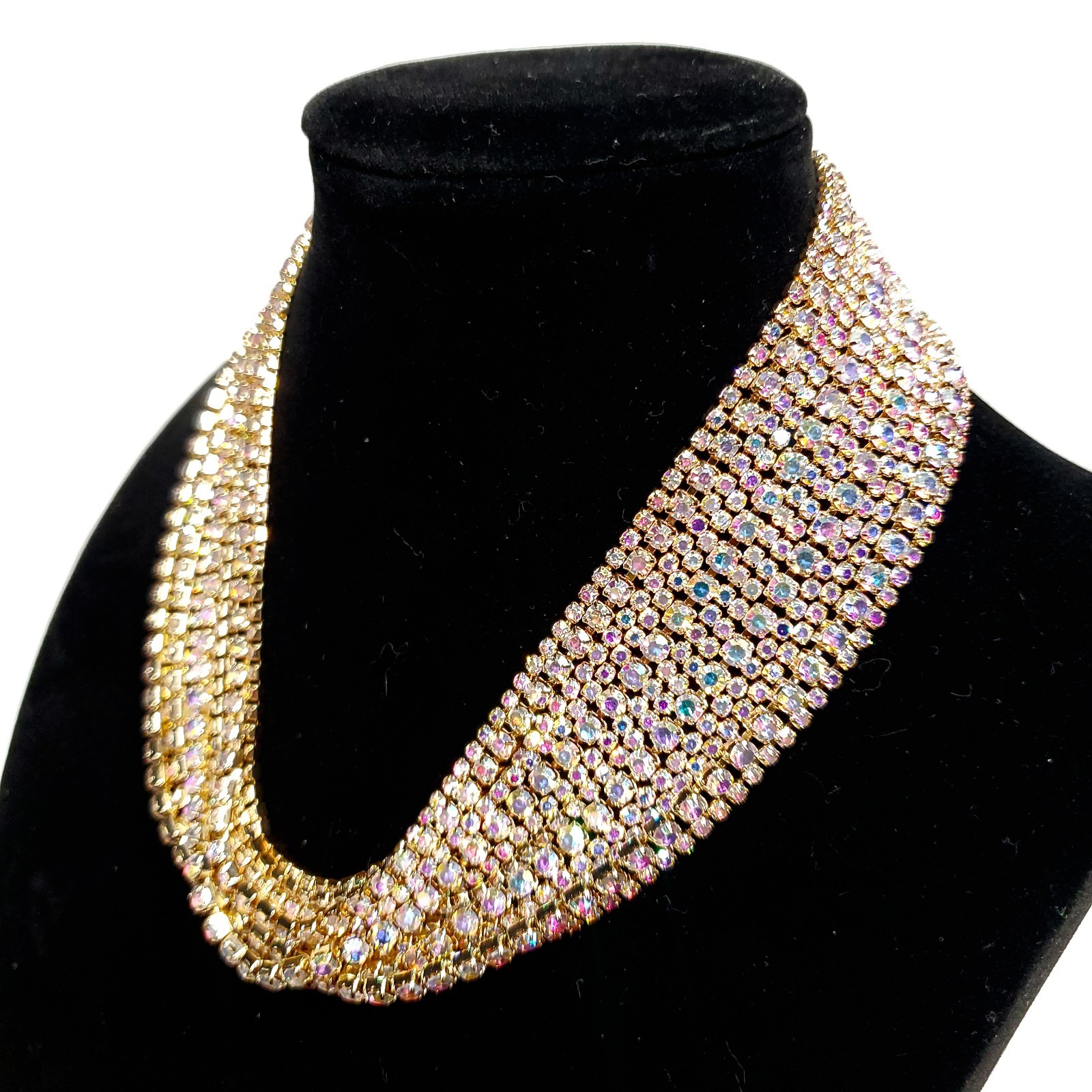 Multilayer Rhinestone Statement Necklace Luxury S… - image 13