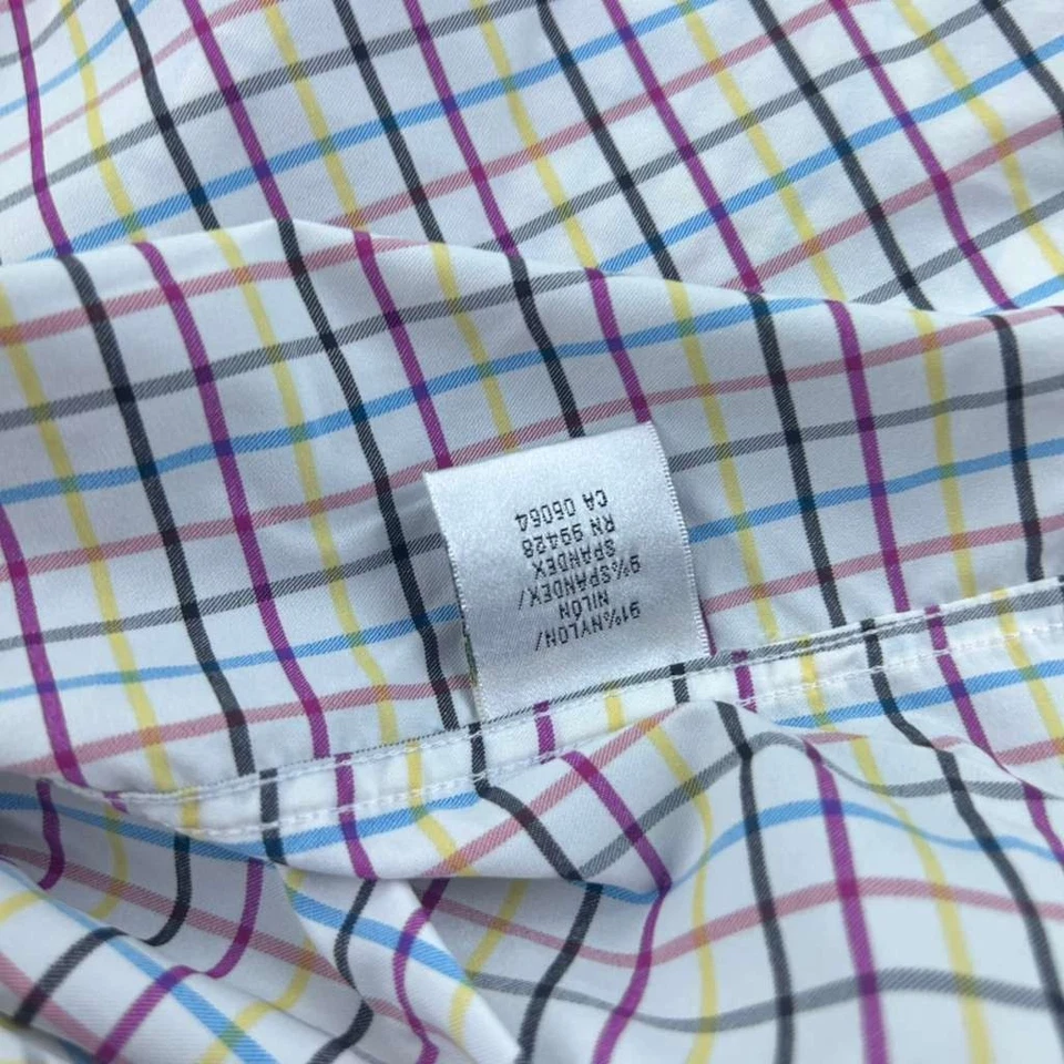 Bugatchi Shirt Mens 2XL Multicolor Plaid Classic Fit Long Sleeves Button Up - Image 4 of 4