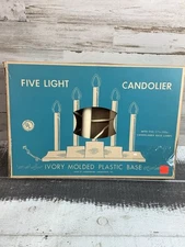 Vintage 5 Light Candolier with Bulbs