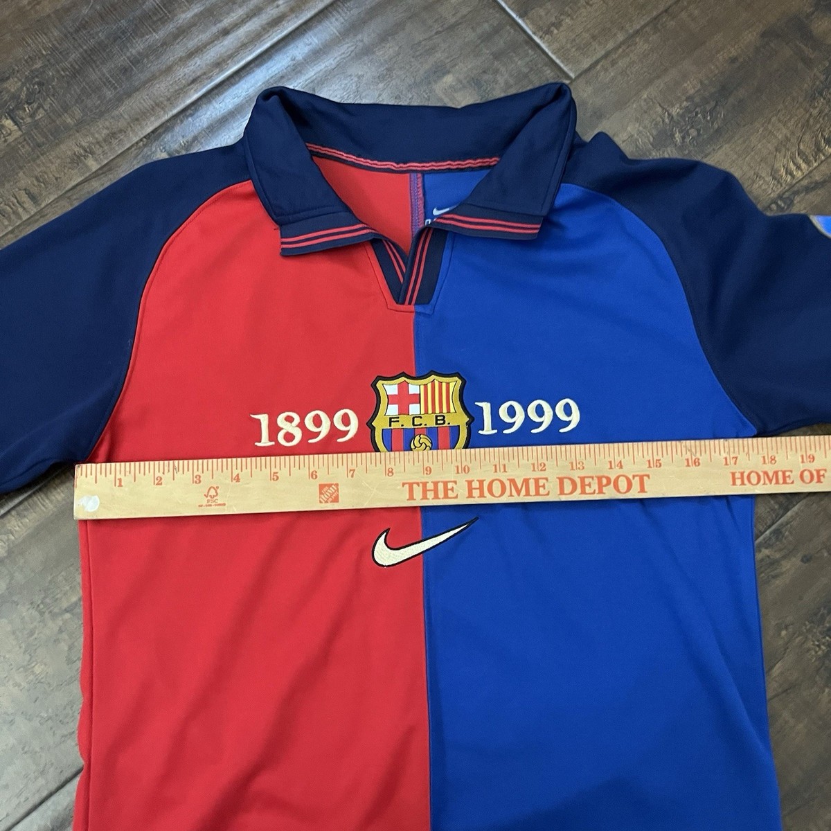 Nike FC Barcelona #20 Dani Alves 1999 Kit Jersey T Shirt Mens