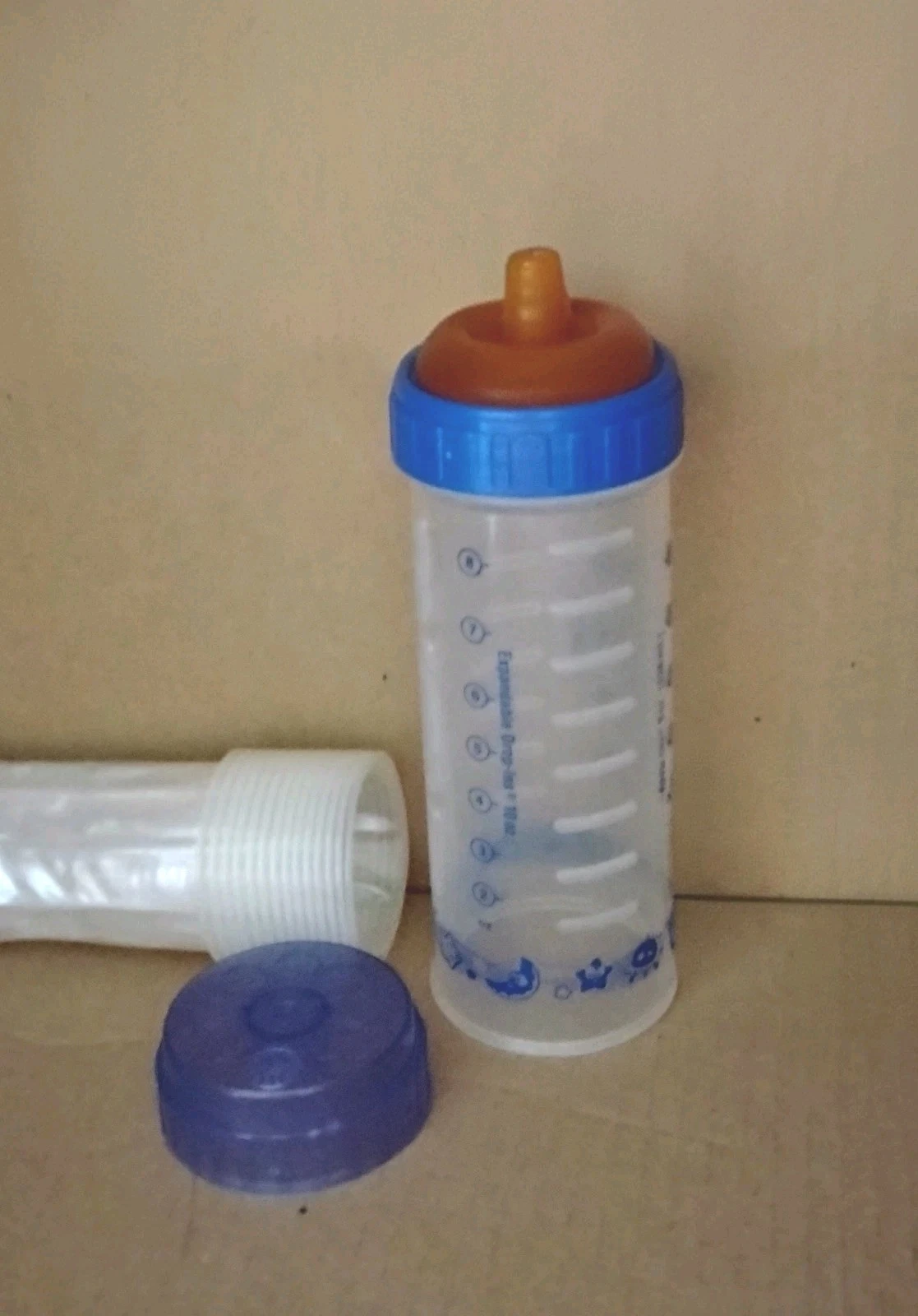 ❤️8oz Vintage Playtex Flat Top Latex Nipple ❤️ Nurser Baby Bottle, Liners Blue