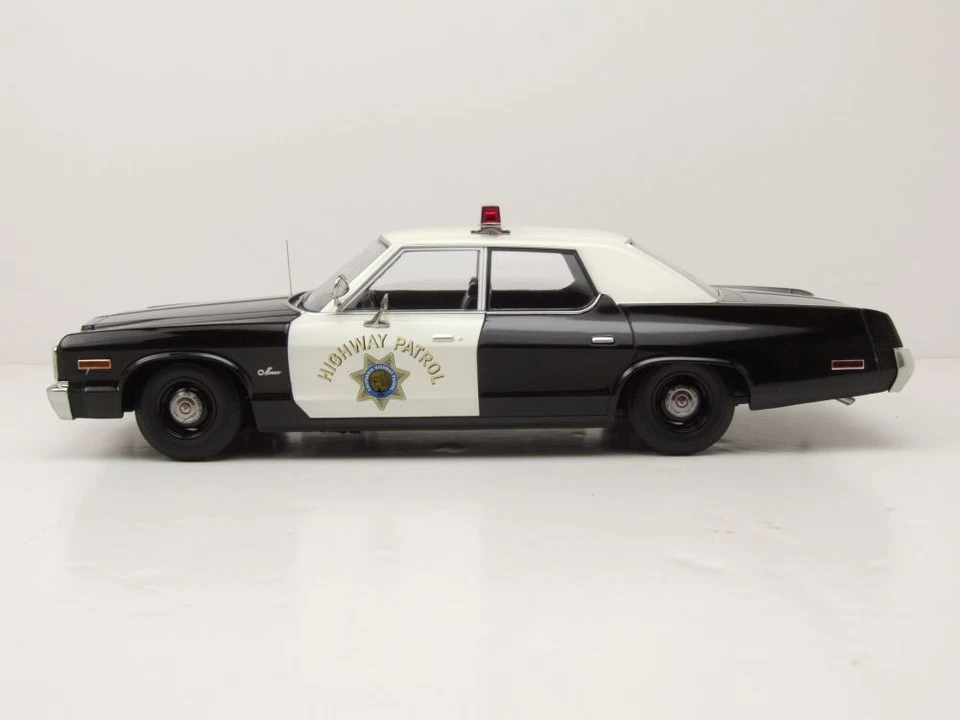 Dodge Monaco California Highway Patrol Polizia 1974 Nero Bianco 1:18 KK Scala - Immagine 3 di 4