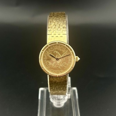 CORUM $5 US LIBERTY 22K/18K YELLOW GOLD COIN WATCH 24 MM 59.13 GRAMS