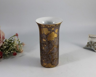 Rosenthal Porzellan - Vase 10 cm Goldfeuer H. Drexler, Handgemalt