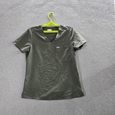 FIGS Women Scrub Top S Green Catarina Technical Collection Short Sleeve