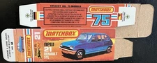 Matchbox Superfast #21 Renault STL ‘77-‘82 Type L Repro Box