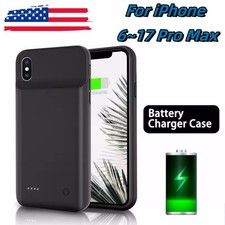 Battery Charger Case Power Bank Charging Cover For iPhone 6~11 12 13 14 15 16 17