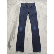 AGOLDE Elodie Low Rise Straight Leg Jeans Size 24 Blue Dark Wash Stretch Denim