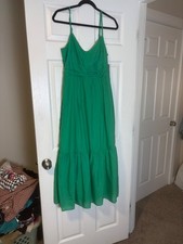 Universal Thread Green Sleeveless Maxi Dress with Smocked Back, Size M