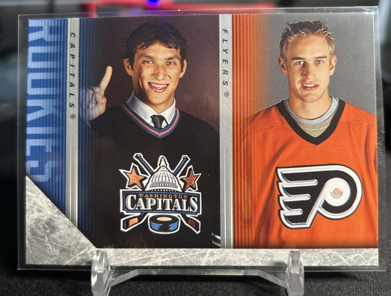 2005-06 UD SERIES 2 ALEX OVECHKIN JEFF CARTER YOUNG GUNS CHECKLIST #487 YG RC