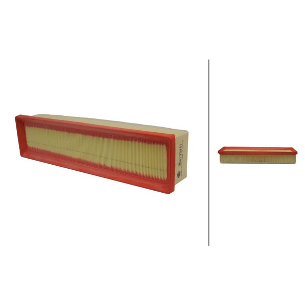 Luftfilter-Einsatz 377 X 83 Mm Hella Iam-Expertise Passend FüR U.A. Renault-image
