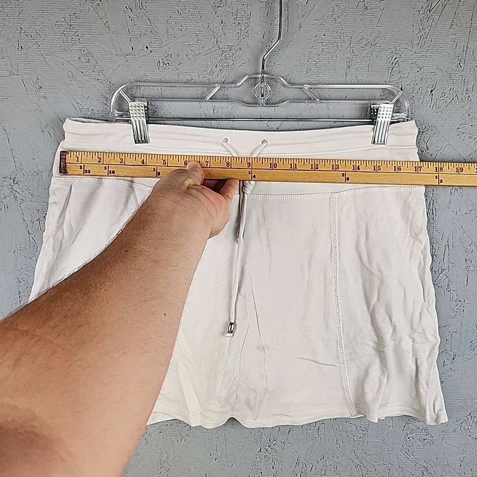 Юбка теннисная женская Green Tea большая белая без застежек спортивная теннисная с подкладкой для гольфа - Изображение 2 из 4