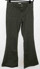 Kut From the Kloth Womens Olive Ana High Rise Flare Trouser Sz 12 EUC