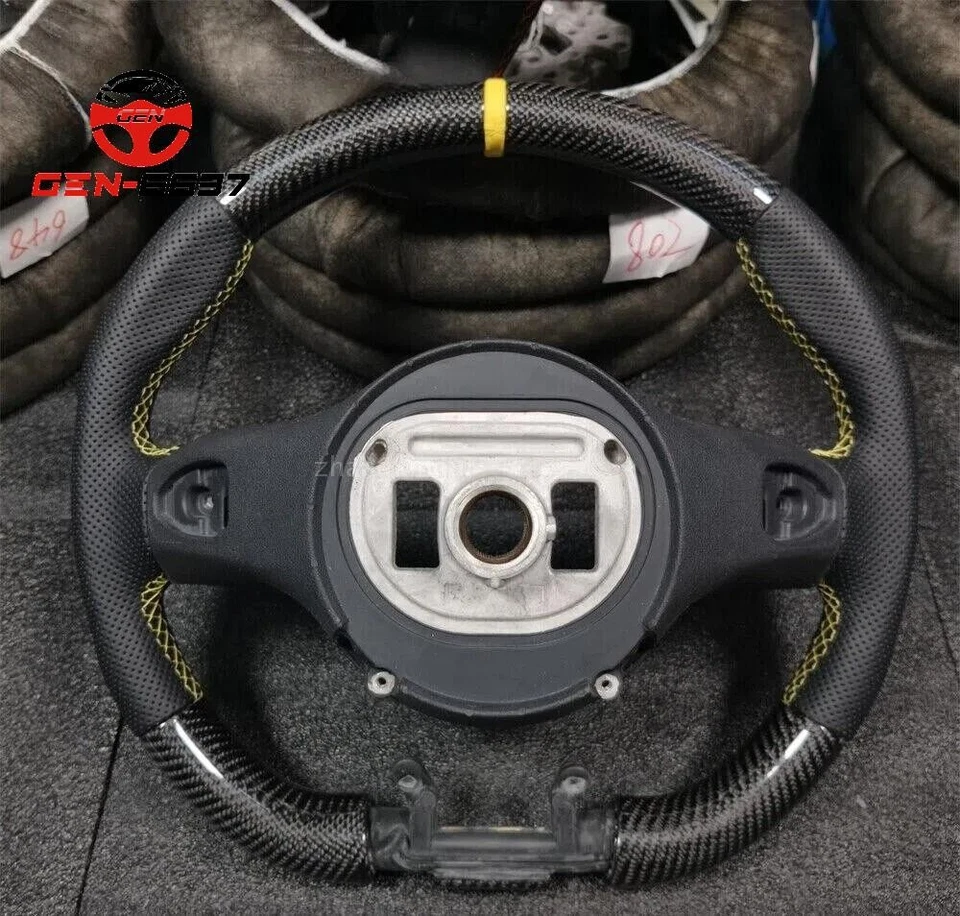Carbon Fiber Flat Steering Wheel For Mercedes-benz G63 C43 C63 W221 S63 AMG 20+ - Imagem 4 de 4