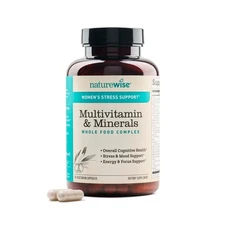 Multivitamin for Women + Stress Support with Organic Whole Foods & Natural Mi...