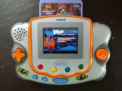 VTech VSmile Pocket Learning System Handheld Console w/Batman Game-USED/WORKS