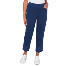 Alfred Dunner Mykonos Embroidered Geo Ankle Pant 31100YH