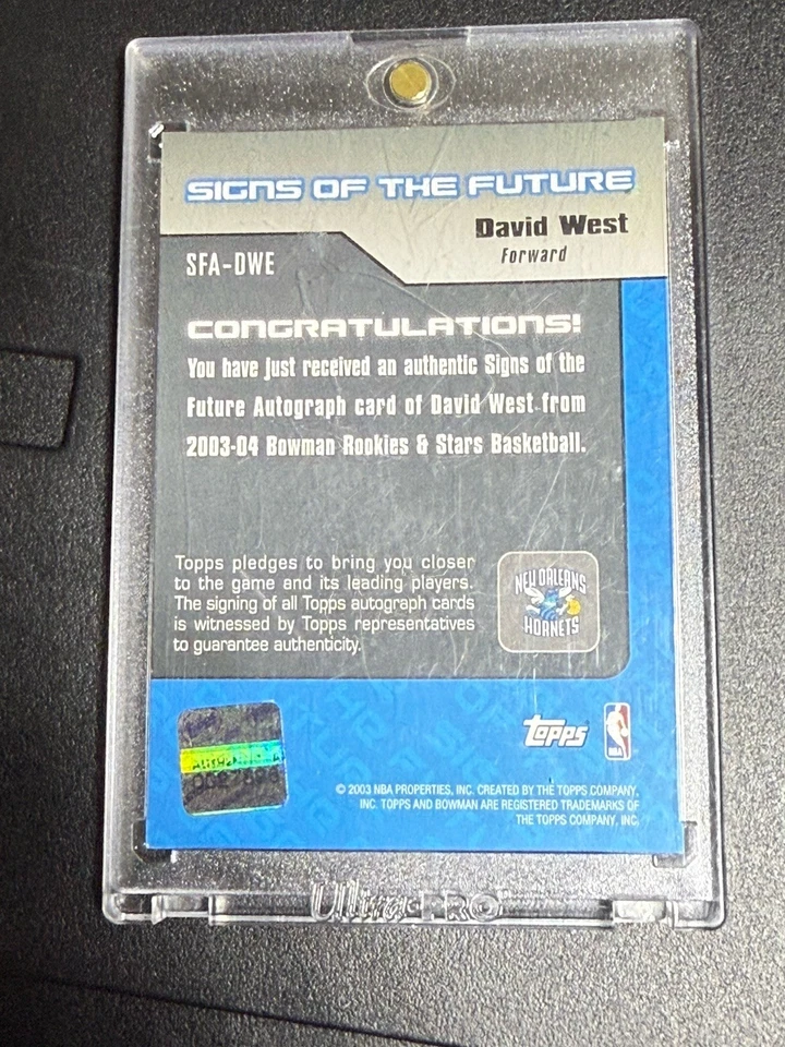 Autógrafo de novato David West Foto 3 de 4