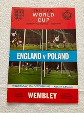 ENGLAND V POLAND 1973 FIFA WORLD CUP QUALIFYING ROUND OFFICIAL MATCH PROGRAMME