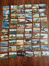 Miami / Miami Beach FL lot of 60 Linen Postcards Florida
