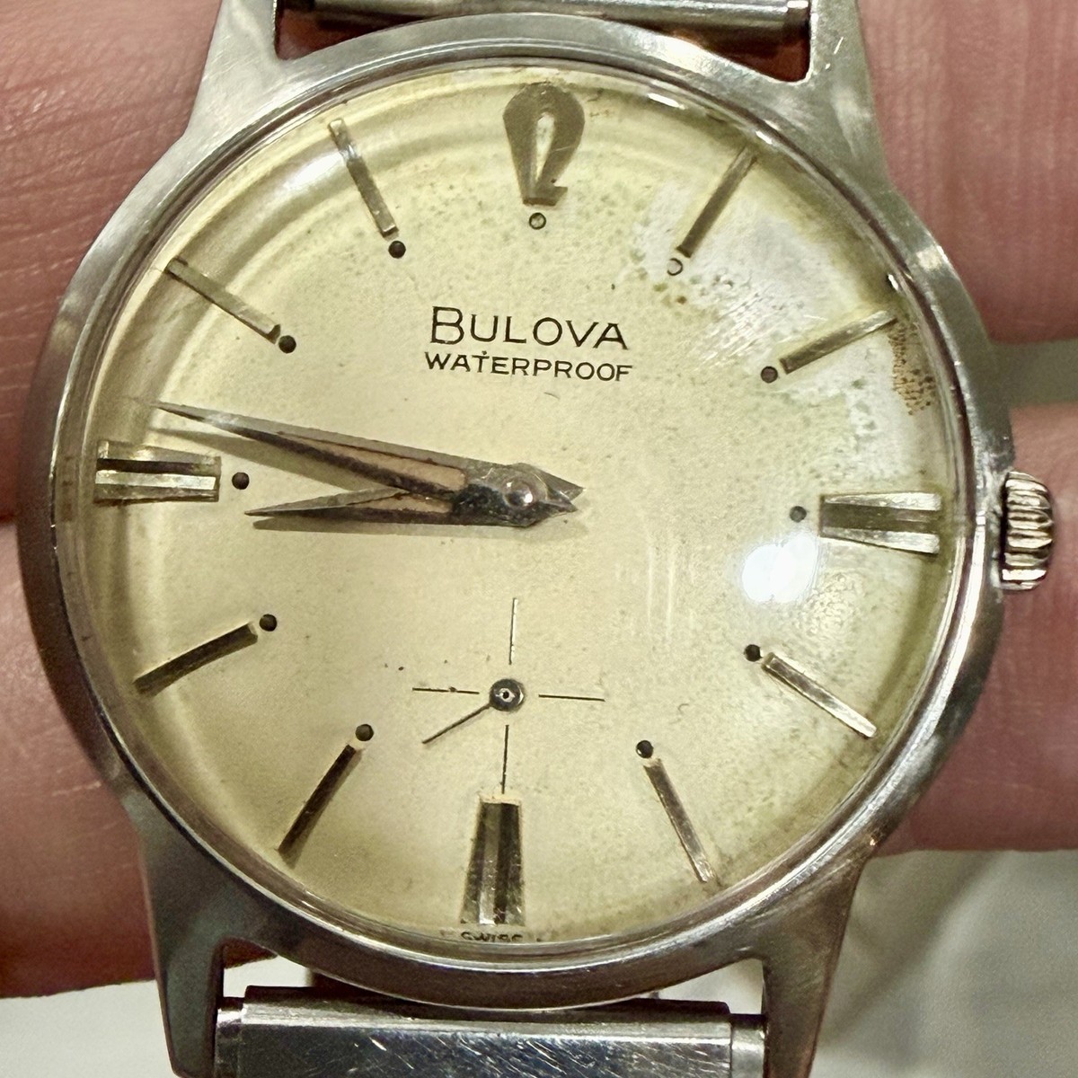 Vintage 1960's Bulova Surf King/SVP M3 Manual Wind 17 Jewel Swiss