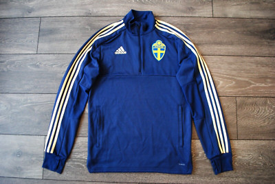 SIZE S SWEDEN NATIONAL TEAM FOOTBALL TRAINING TRACK TOP JACKET 2017-2018 SMALL