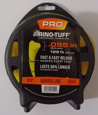 Rino-Tuff PRO Trimmer Line .095 In Dia 125 Ft Universal Fit Marked Line Made USA