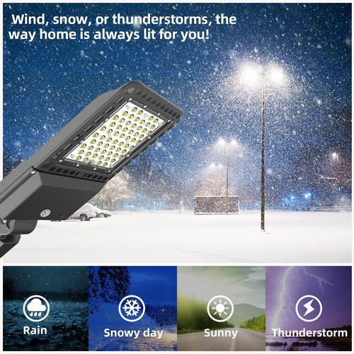 200W LED Shoebox Light Slip Fitter 5000K White IP65 Waterproof 28000 Lumen - Picture 5 of 9