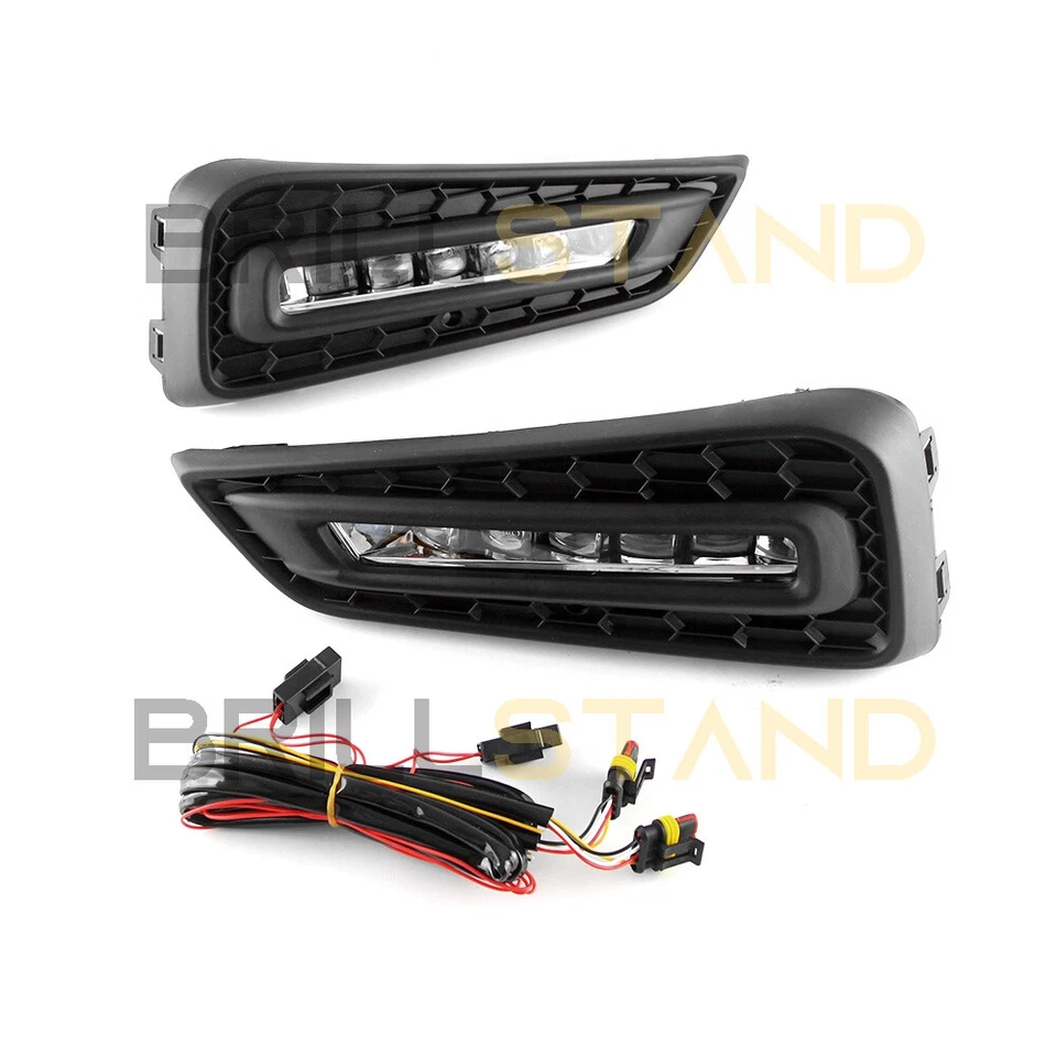 Luz antiniebla diurna LED DRL con intermitente para Honda City 2014-2016 Foto 3 de 4