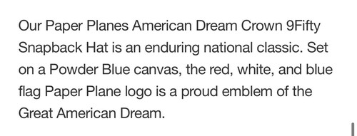 PAPER PLANES 9FIFTY POWDER BLUE AMERICAN ๐บ๐ธ DREAM NEW ERA HAT JAY-Z HAT - Picture 6 of 8