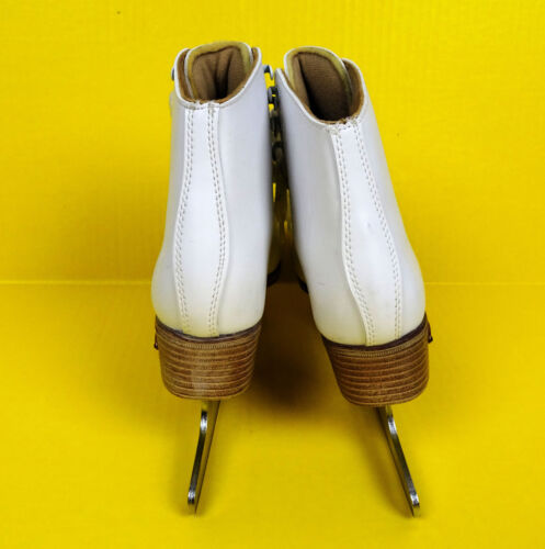 Riedell 112W 19146 White Leather Figure Ice Skating Skates Womens 5 Blade 9 1/3L - Picture 3 of 5