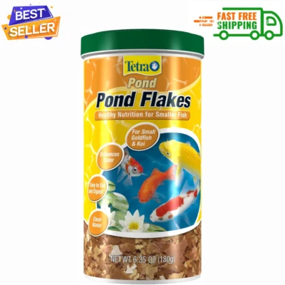 6.35 Oz Tetra Fish Food Flakes Balanced Diet Pond Koi Goldfish, Fast Shipping...