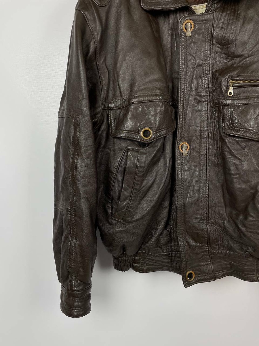 Vintage 90s Valentino Vera Pelle Leather Bomber Jacket