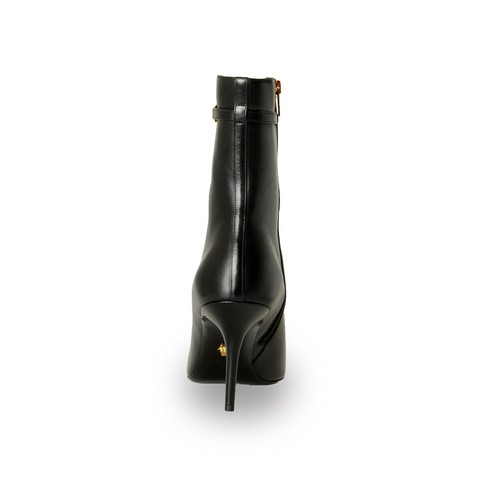 Versace Mujer Cuero Negro Dorado Medusa Tacón Alto Botas Zapatos US 11 IT 41 - Imagen 3 de 8