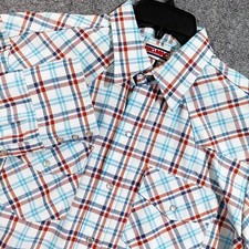 Vintage Big Mac Pearl Snap Western Shirt Mens MT Medium Tall Made in USA