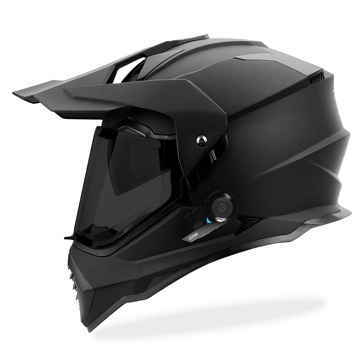 Dual Sport Motocross Bluetooth Helmet Matte Black Dot Atv Snowmobile