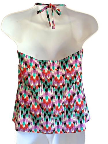 Catalina Size L Multi-Color Halter Tankini Top - Picture 4 of 6