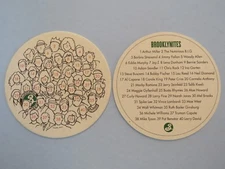 Beer Pub Coaster ~ BROOKLYN Brewing Co ~ Famous Brooklynites ~ NEW YORK Figures