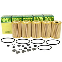 5X Mann Hu7008Z ÖLfilter + Schraube FüR VW Golf 5 6 Passat T5 T6 1.6/2.0 TDI