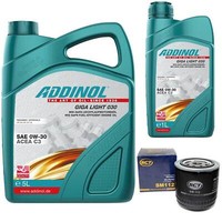 MotoröL Set Addinol 0W-30 Giga Light 6 Liter + ÖLfilter FüR Chrysler Jeep Lancia