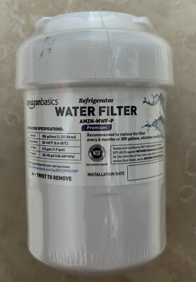 Amazon Basic for GE MWF Premium Refrigerator Water Filter AMZN-MWF-P 